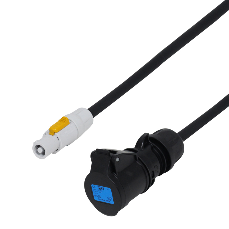 powerCON Out (White) - 16A(F) 0.3m Cable